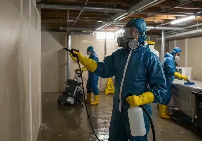 Basement Sanitization and Antimicrobial Treatment process in Harrisburg, IL